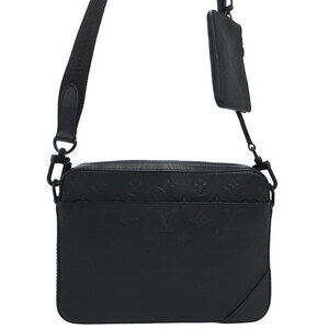Louis Vuitton Monogram Shadow Black Duo Messenger Bag Shoulder